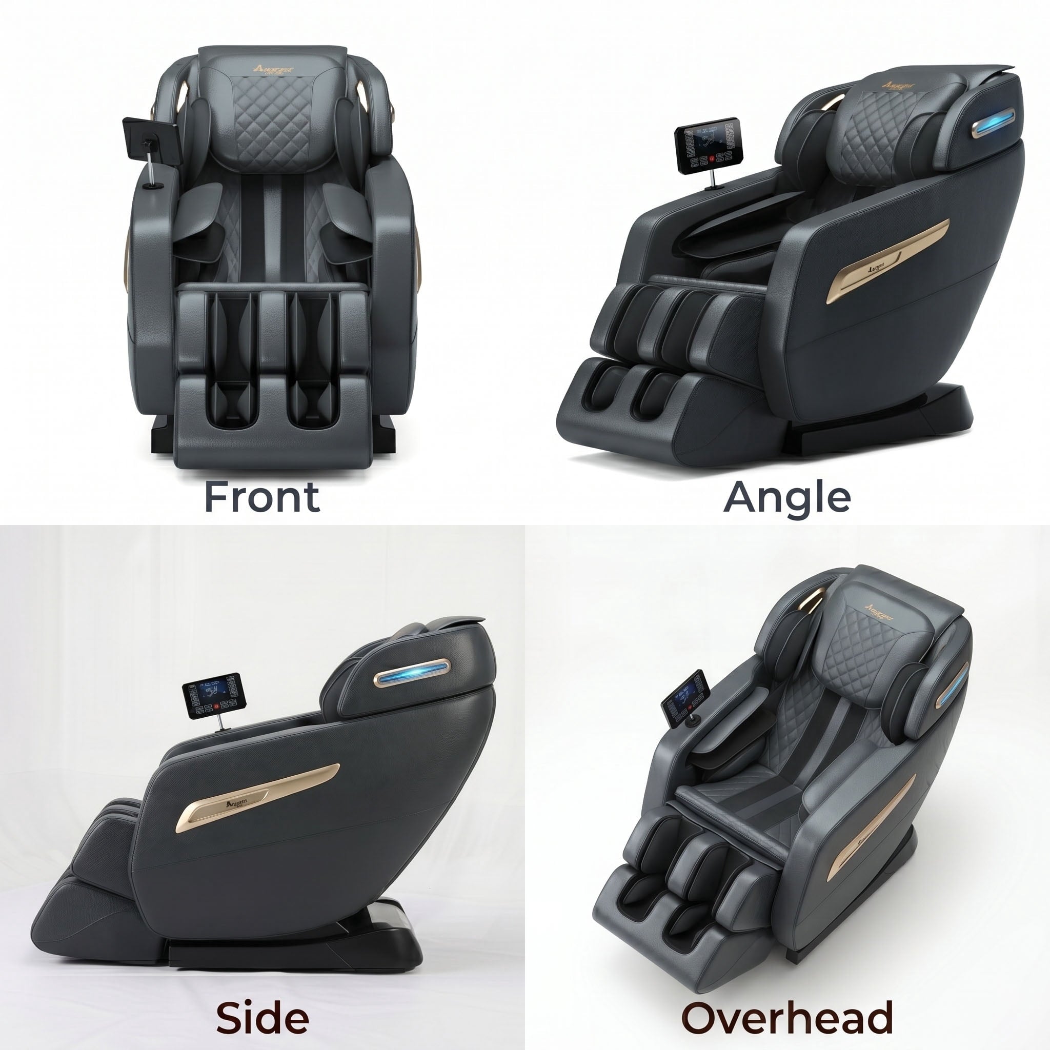 58" SL Track 4D Smart Massage Chair with AI Body Scanning, Zero Gravity, Heat Therapy, and Bluetooth Speakers