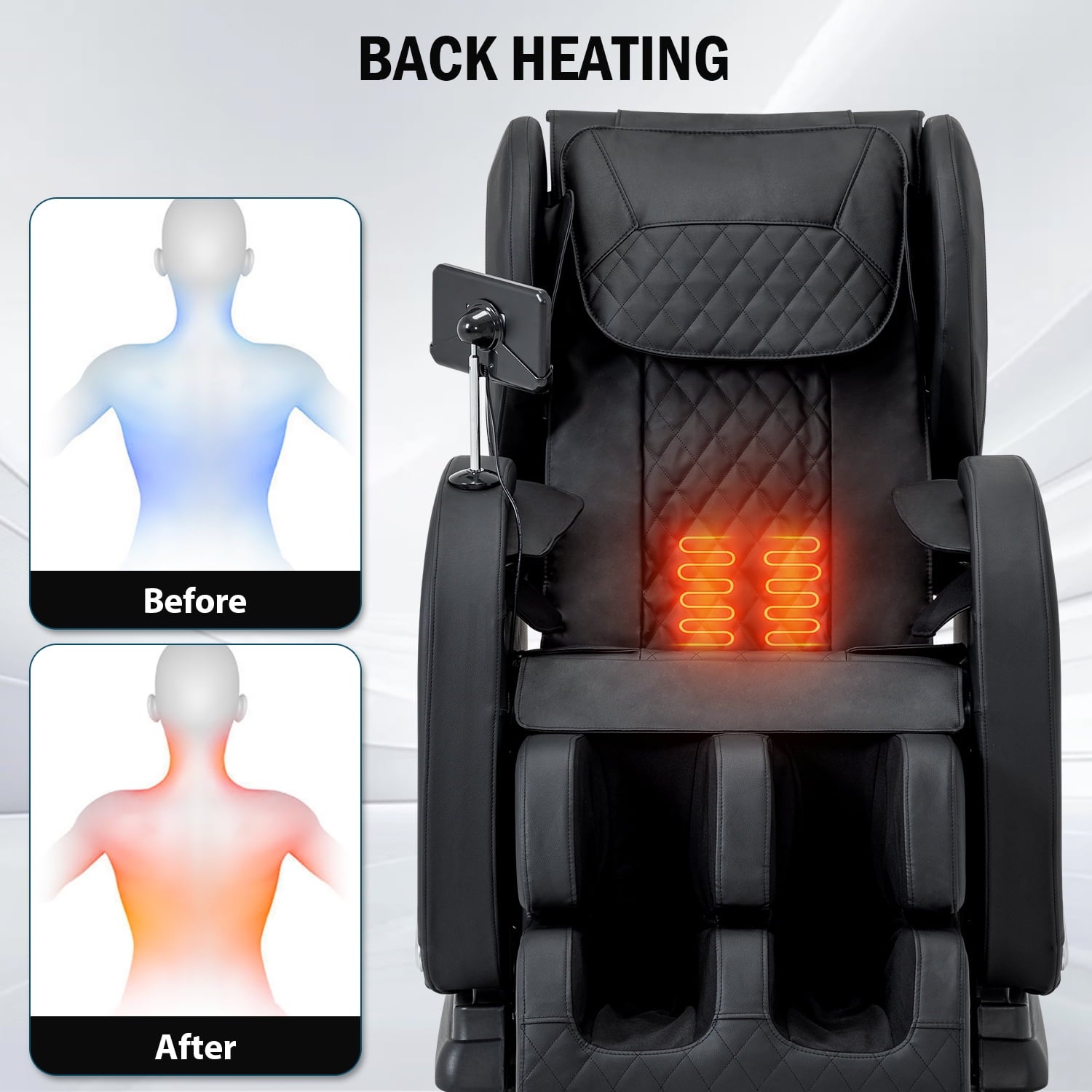 Full Body Shiatsu Massage Chair with Zero Gravity, Back Heat Therapy, Foot Rollers, Extendable Footrest, and Air Compression