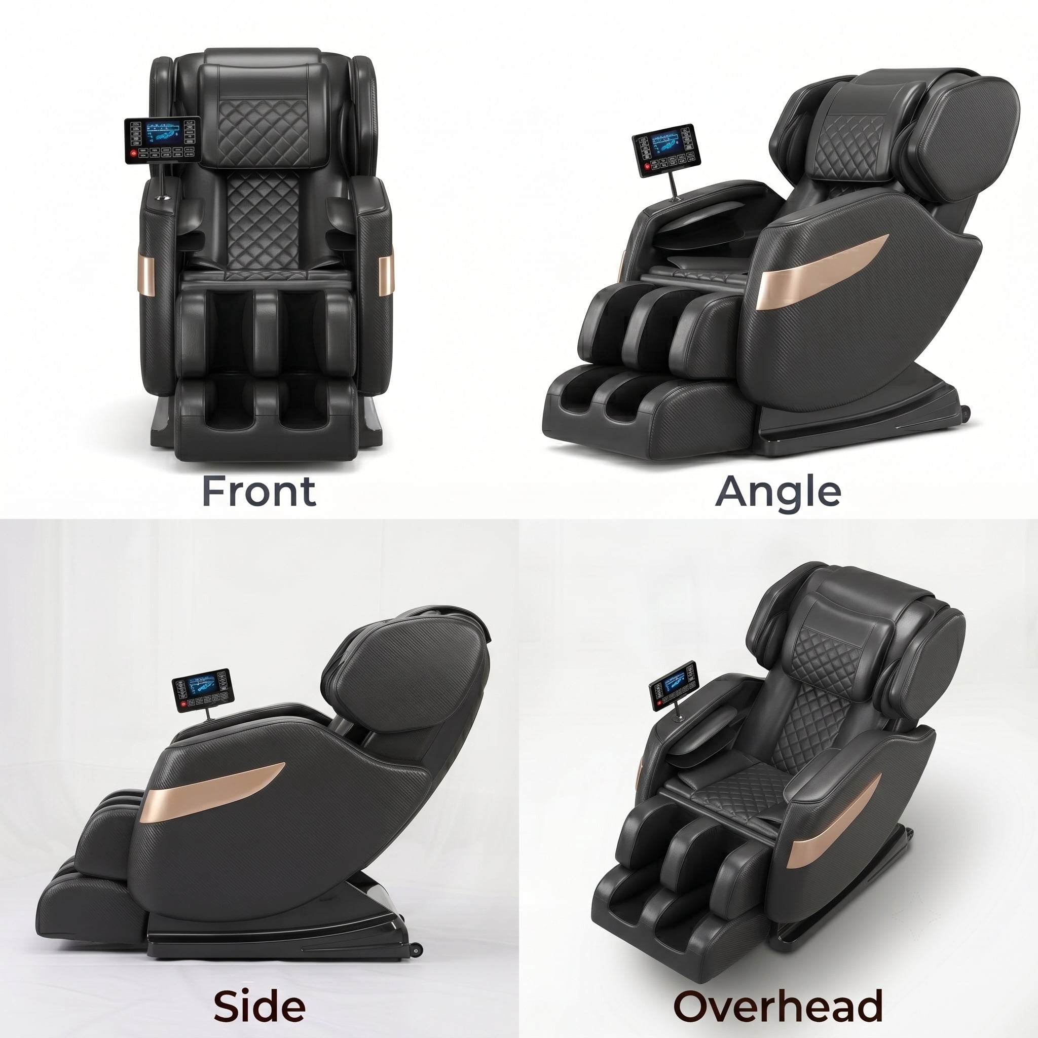 Massage Chair Full Body, Zero Gravity Massage Chair with 10 Fix Rollers, Heating, Foot Massage, Auto Modes, Bluetooth Speaker, Touch Screen Controller