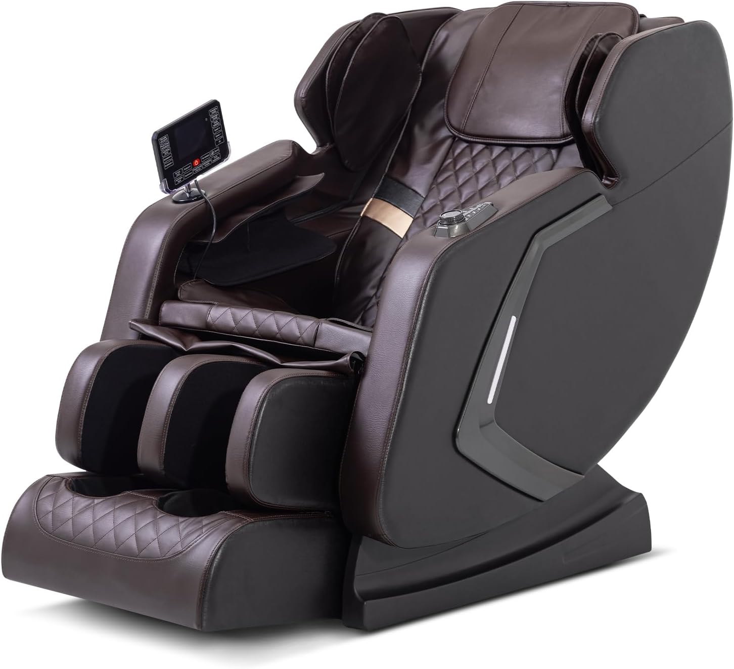 2026 Zero Gravity Full Body Massage Chair, 8 Fixed Shiatsu Rollers, Waist Heating, Air Compression & Foot Rollers for Home Office and Elderly Users (Brown)