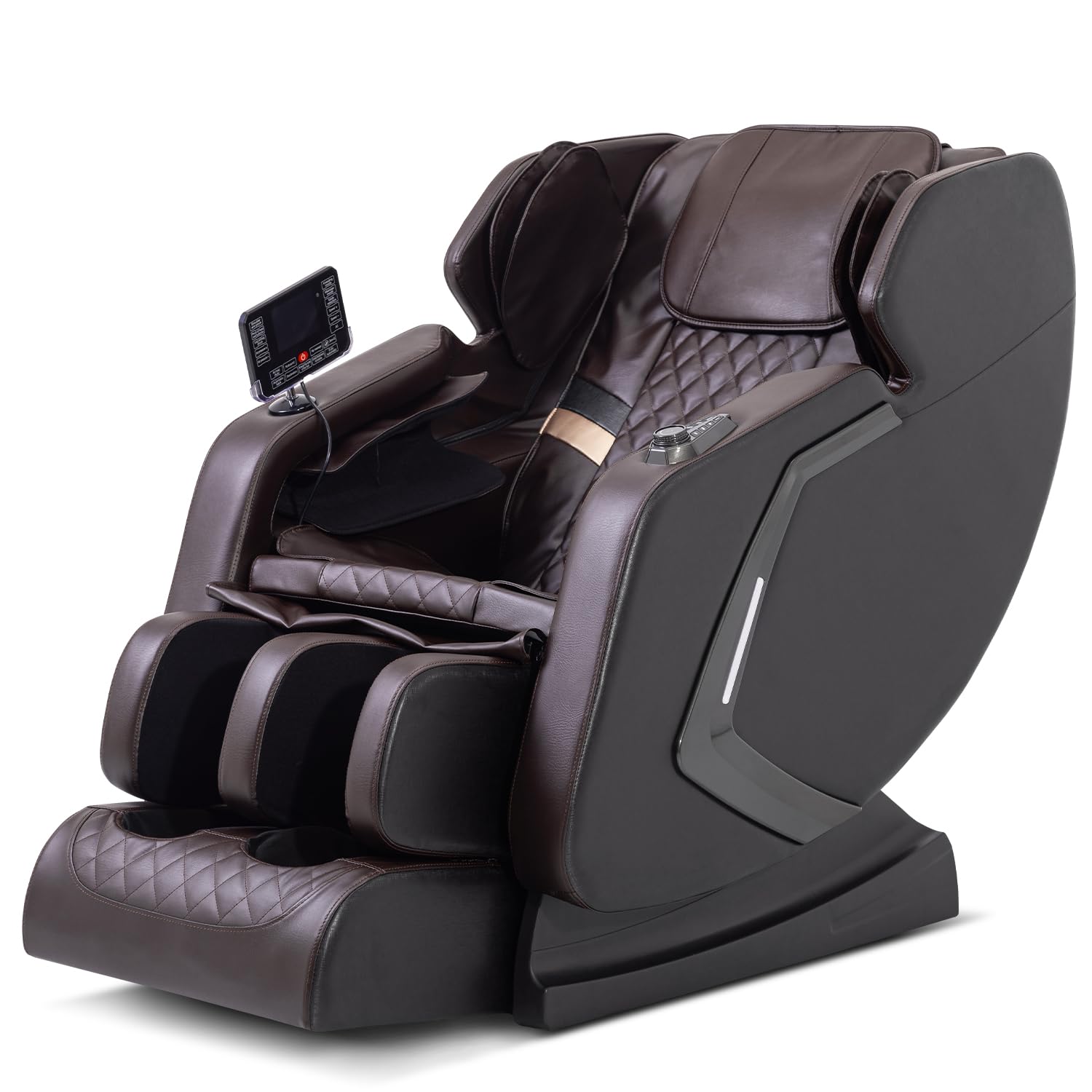 2026 Zero Gravity Full Body Massage Chair, 8 Fixed Shiatsu Rollers, Waist Heating, Air Compression & Foot Rollers for Home Office and Elderly Users (Brown)