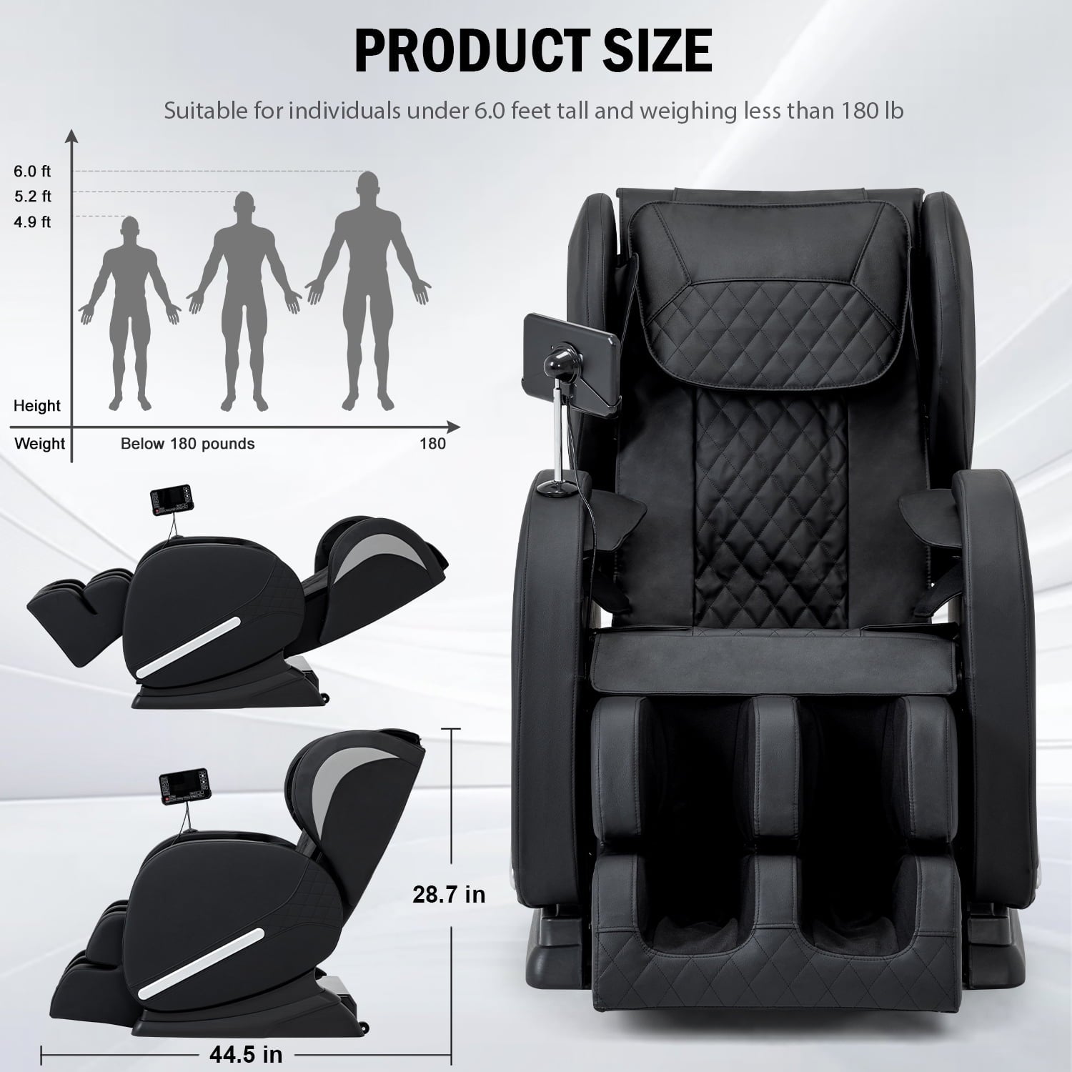 Full Body Shiatsu Massage Chair with Zero Gravity, Back Heat Therapy, Foot Rollers, Extendable Footrest, and Air Compression