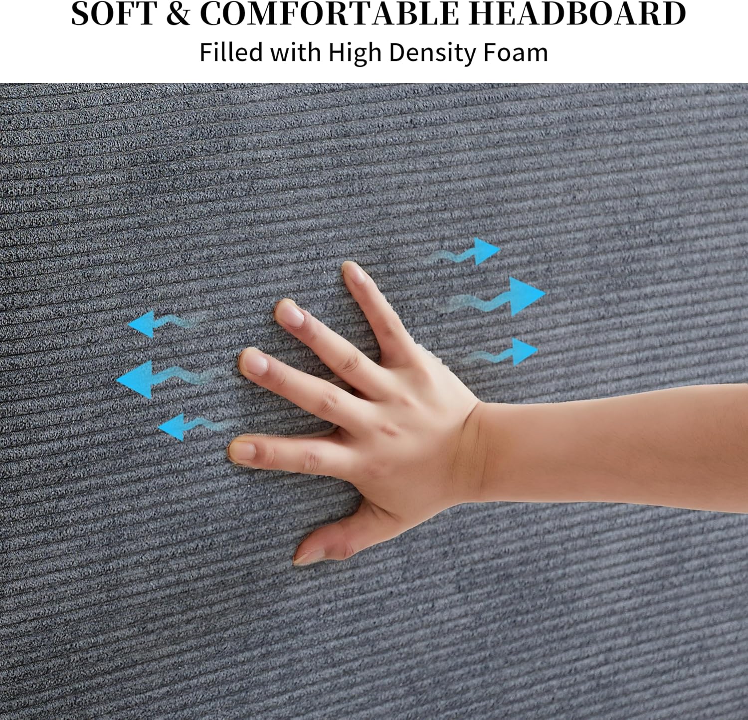 King Size Platform Bed Frame with 4 Storage Drawers, Upholstered Headboard, Wooden Slats Support, Fully Upholstered Mattress Foundation, No Box Spring Needed, Easy Assembly, Black