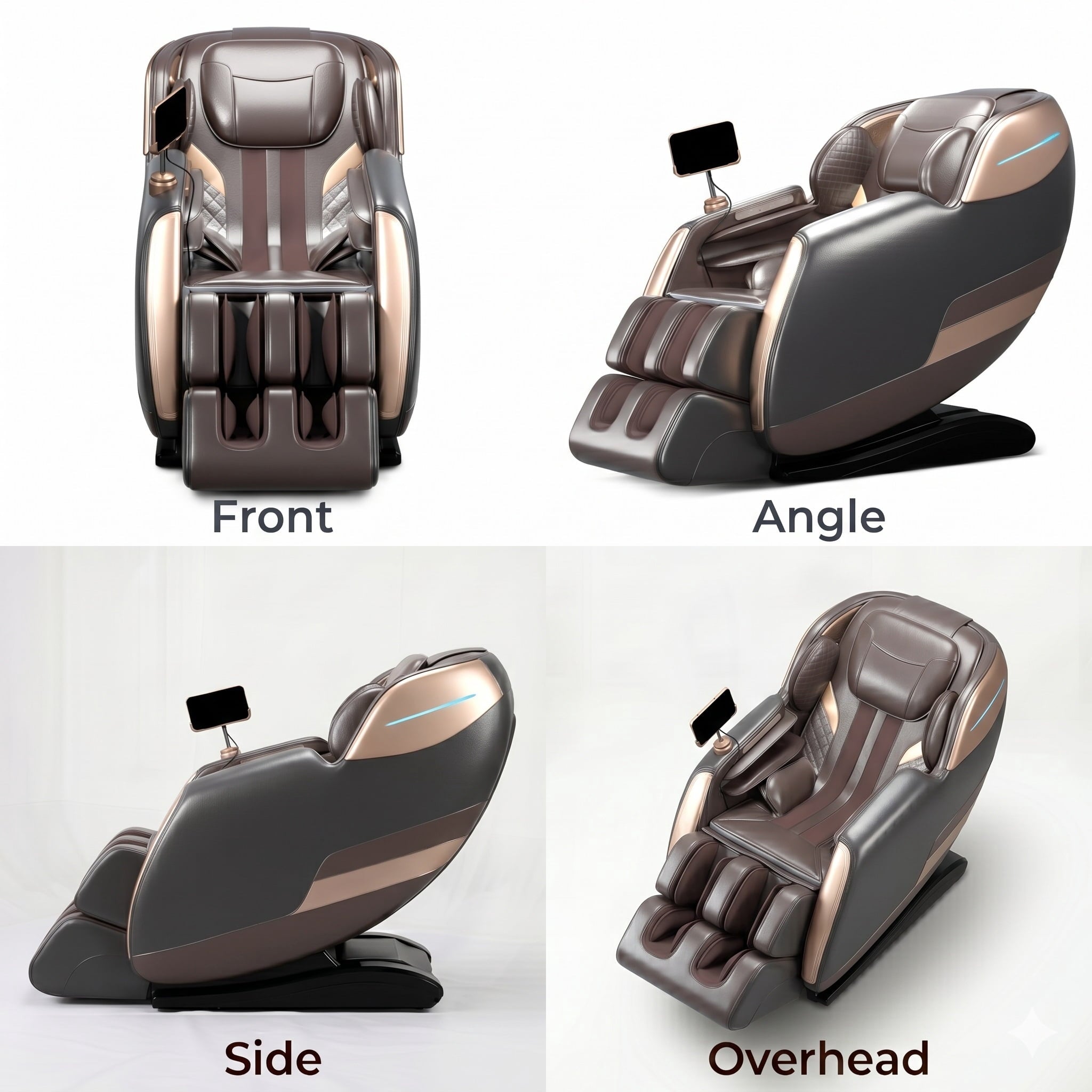 58" SL Track 4D Smart Massage Chair – AI Body Scan, Zero Gravity, Full Body Air Compression, Heat Therapy, Bluetooth Speakers, Voice Control, King Size Design, 6 Massage Programs